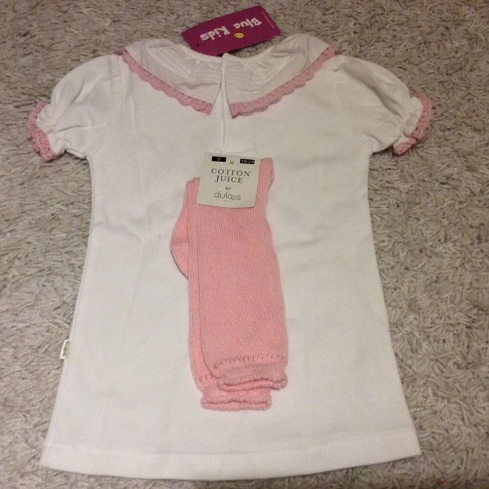 Meias Dulces e camisola de golinha Blue Kids t2/3 anos