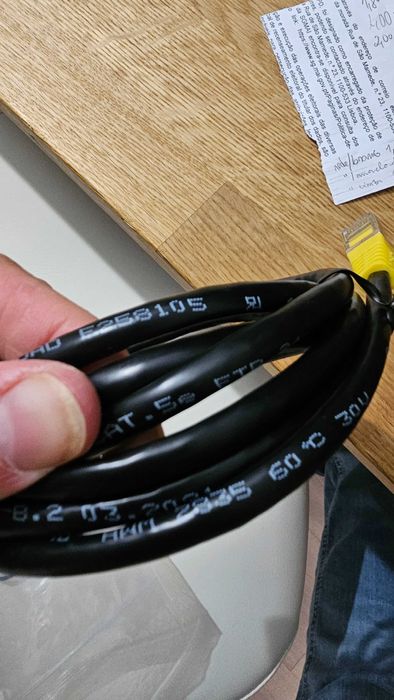 Cabo de Rede 7m CAT.5E Preto