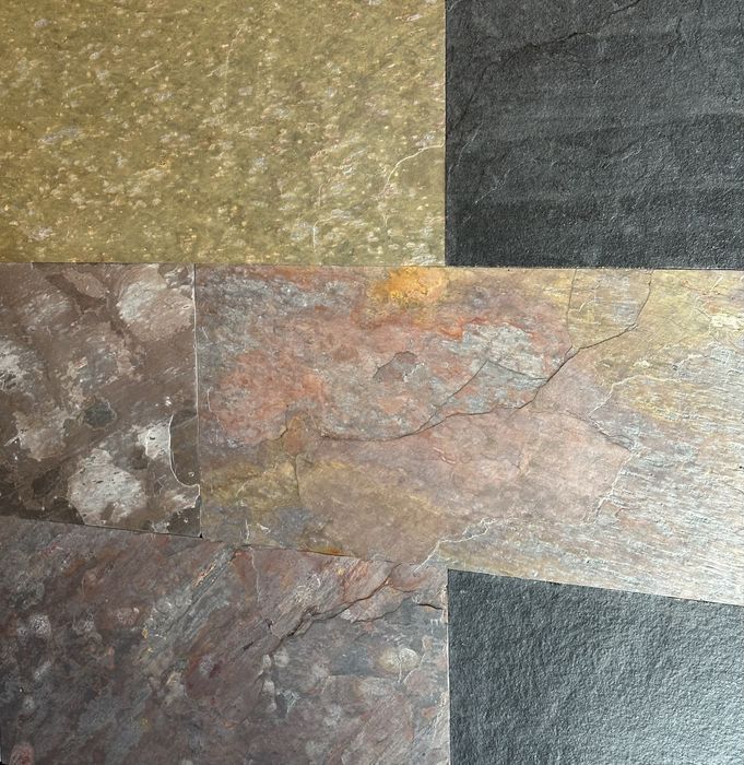 Індійський Сланець,Чорний,Графіт.Мультиколір,Сірий,Silver,Black,Камінь