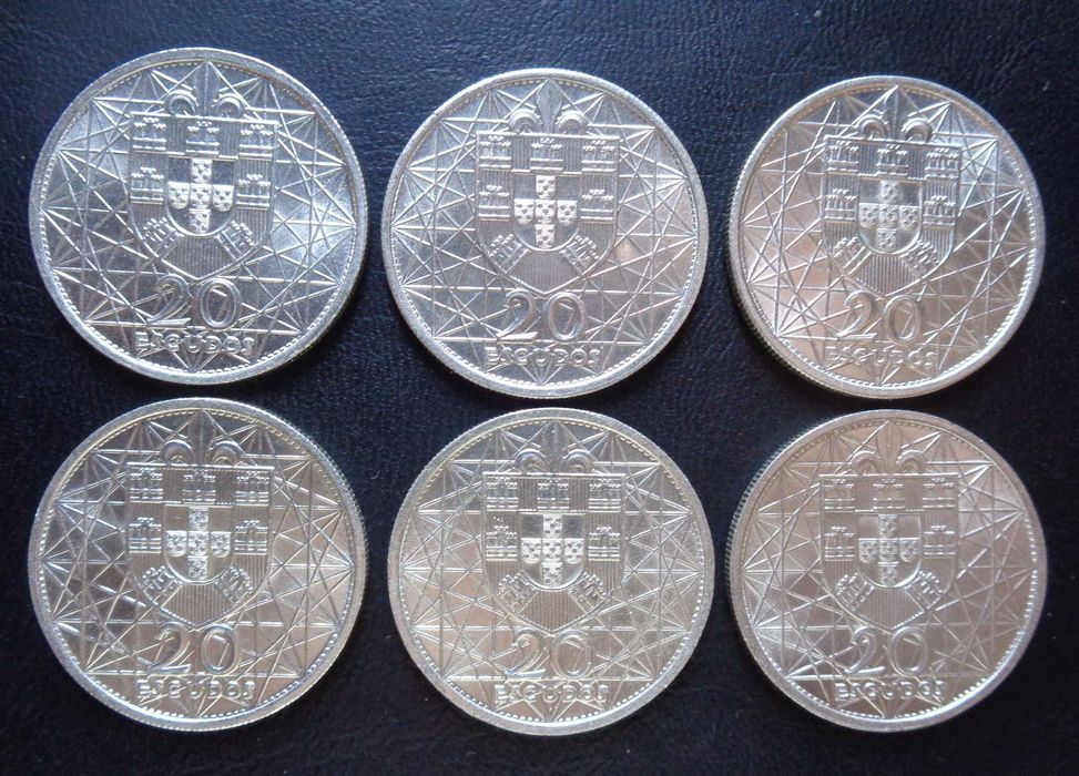 Moedas 20 Escudos Prata 1966