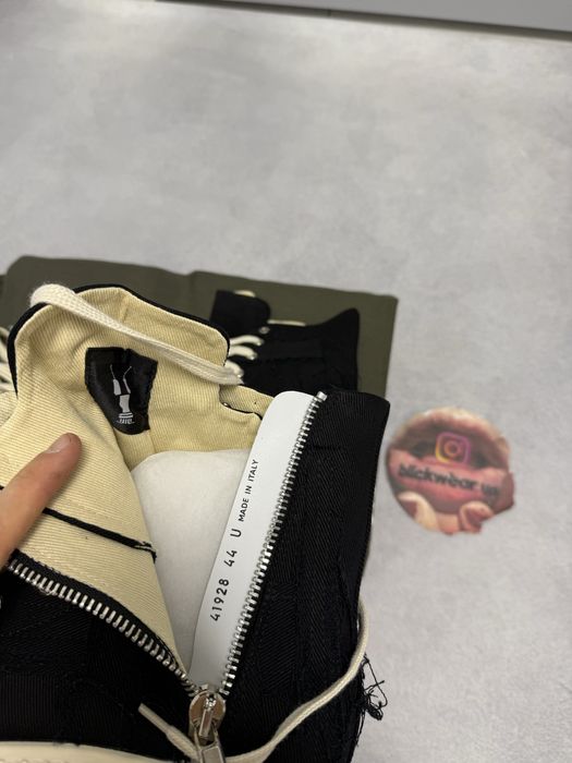 кеды Rick Owens Destressed sharped ramones DRKSHDW