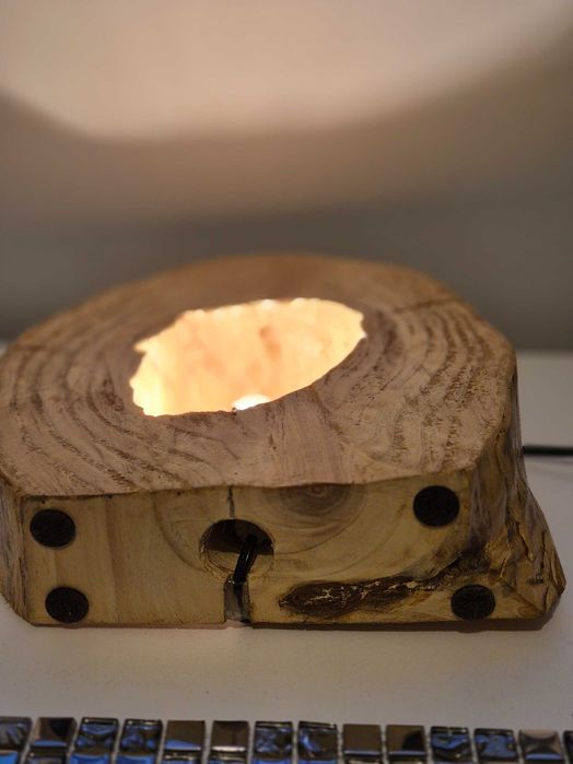 Lampka nocna drewniana handmade