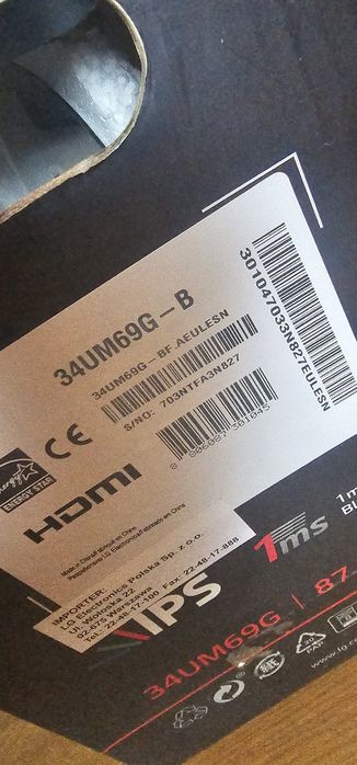 Monitor gamingowy 34" lg
