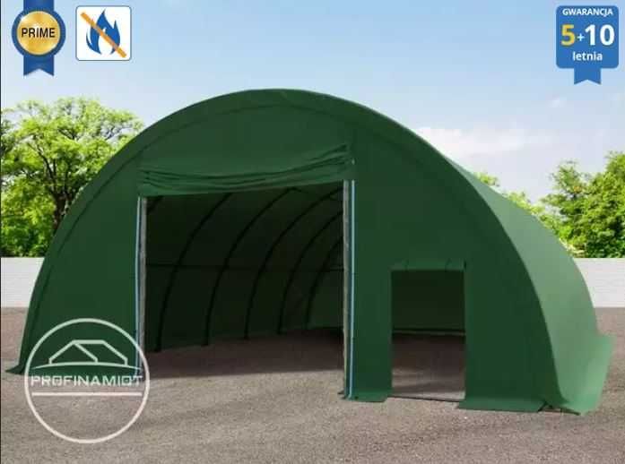 Hala Łukowa 9,15m x 20m x 4,5m, PVC PRIMEtex 2300 N ciemnozielony