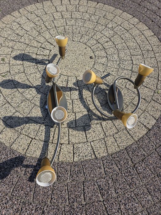 Kinkiety stalowe drewniane