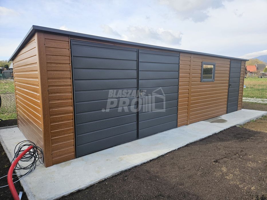 Schowek - Domek Ogrodowy 8x2m - Brama  drewnopodobny GP670