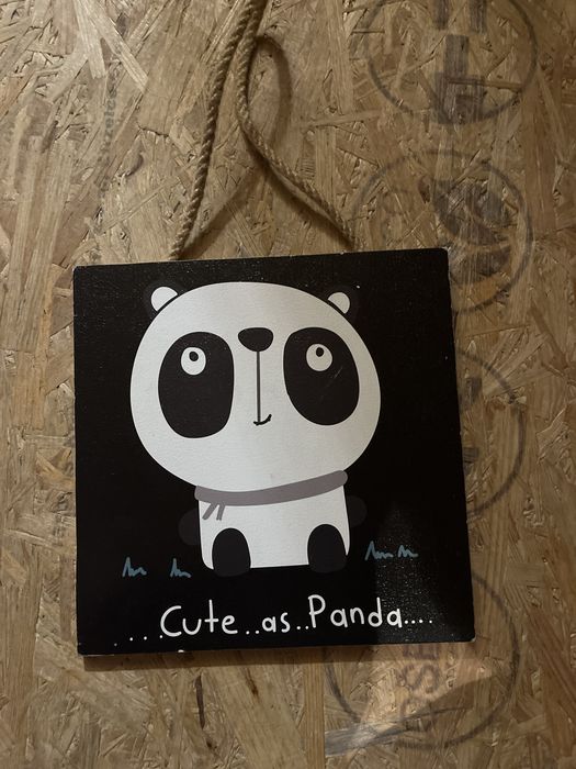 Obrazek na sznurku panda
