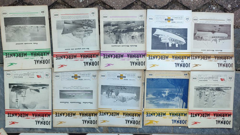 Lote 75 Revistas antigas Jornal da Marinha Mercante