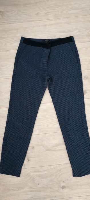 Spodnie eleganckie granatowe cygaretki  S 36