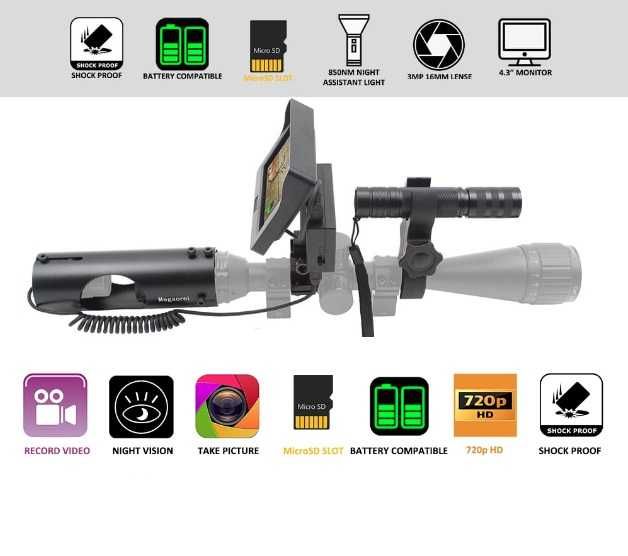 Waterproof Monocular for Telescopic Sight with Screen and Night Vision64298370779523120