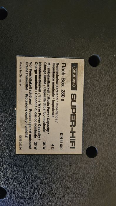 Kolumny GRUNDIG SUPER-HIFI Flach-Box 280a