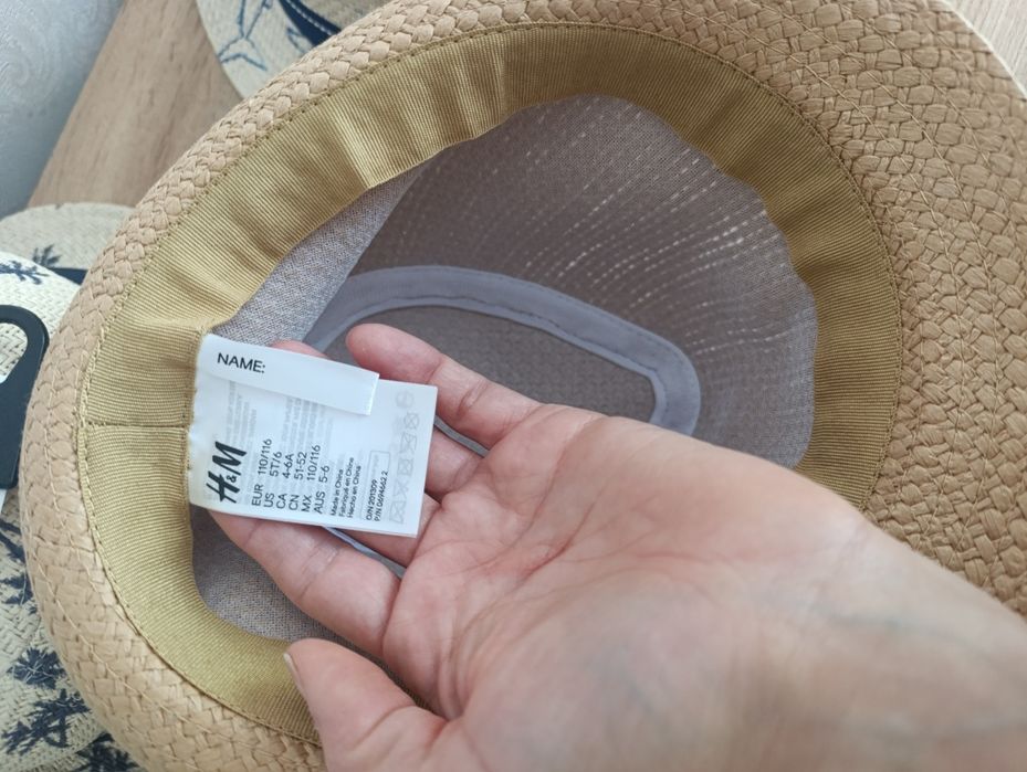 За всі! Нова шляпа H&M капелюх солом'яний 51 см (3-7), 52 см (4-6), 54см (6-9)