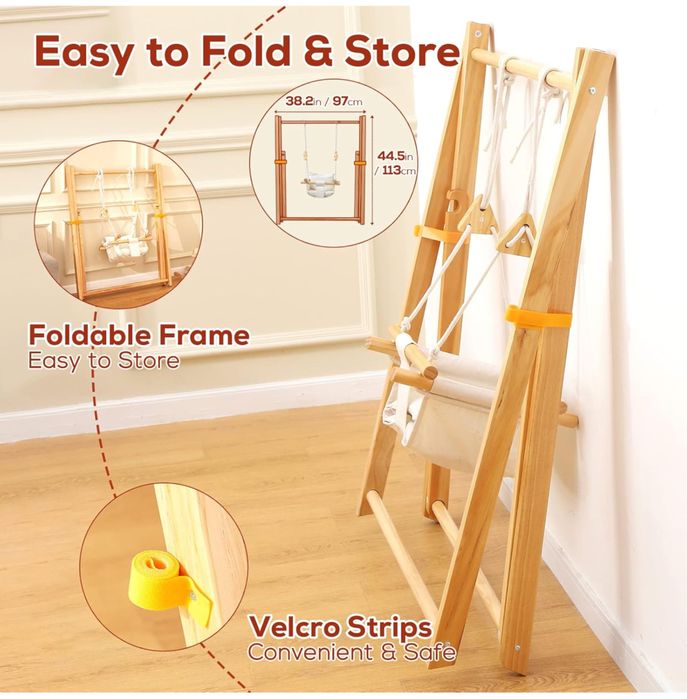 Baloiço Montessori portátil para bebés