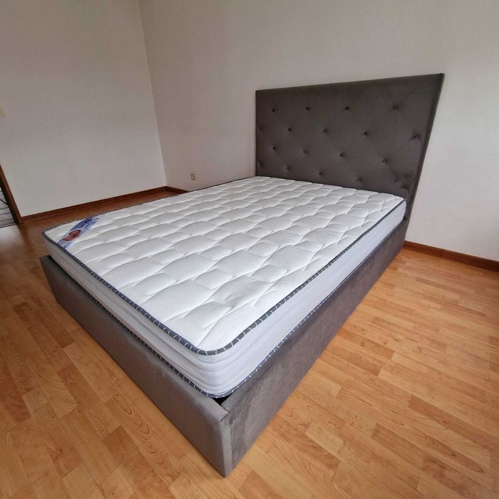 Camas de Casal Estofadas de Luxo 199€ Disp. em Várias Cores! 190x140m!