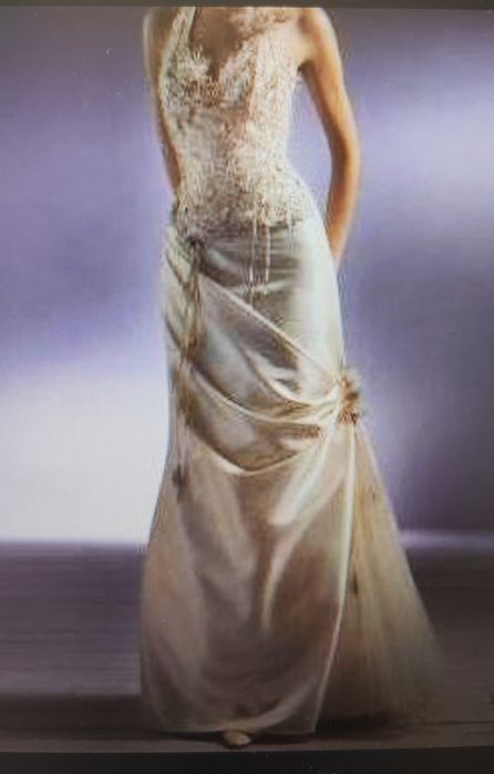 Vestido de noiva cor pérola