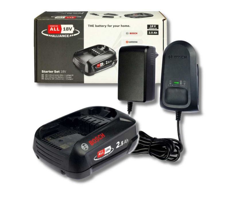 ZESTAW akumulator + ładowarka zasilacz BOSCH bateria 2,5Ah 18V - NOWA