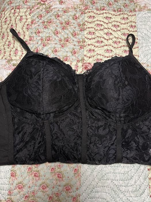 Czarne body z fiszbinami xl