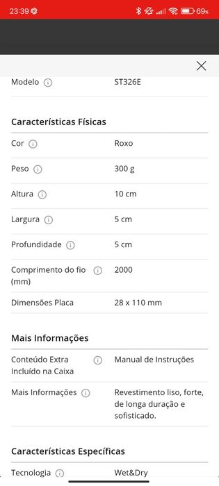 Alisador de cabelo  babyliss