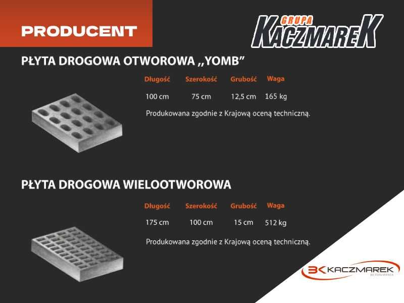 Płyta Drogowa Betonowa / Pełna, YOMB, Wielootworowa  | PRODUCENT