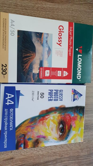 Фотобумага ink system, Lomond 230 г/м, А3, А4, A5, 13х18