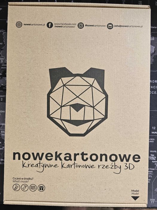 NOWEKARTONOWE wielka głowa byka do samodzielnego sklejenia