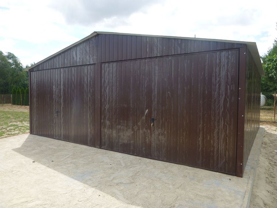 GARAŻ blaszany 6x5 dwa stanowiska WZMOCNIONY Garaże blaszanePROMOCJA