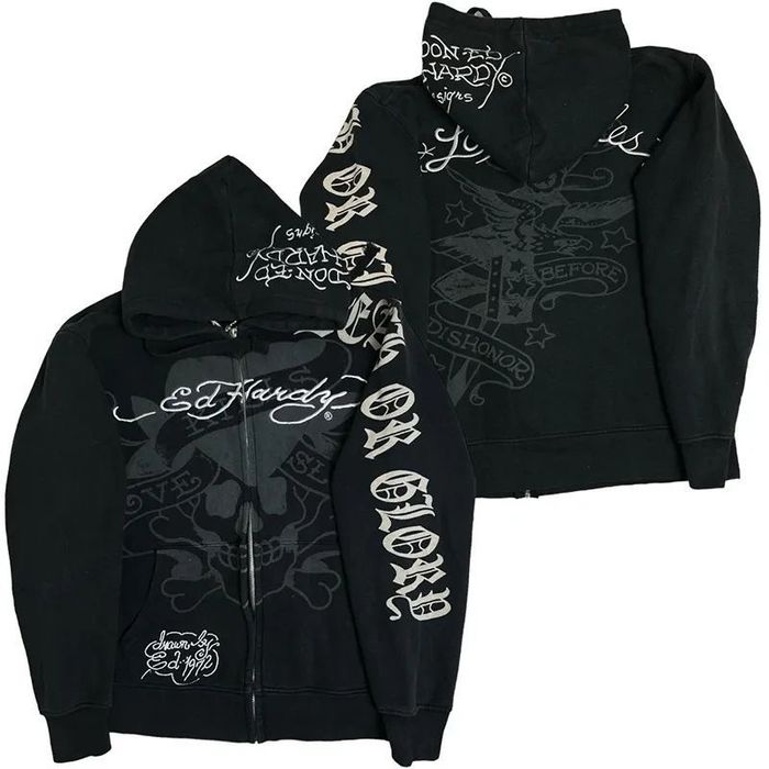 Зіп худі Ed hardy Зіпка зипка Ед харді харди кофта толстовка