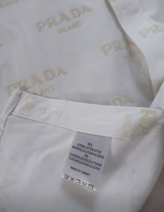 Biała koszula męska logowana