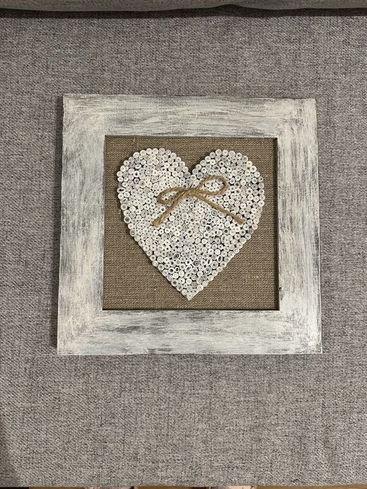 Piekny obraz serduszko handmade