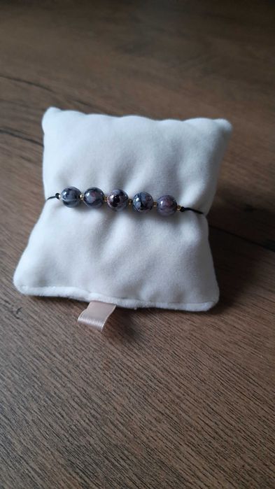 Bransoletka handmade z szklanych koralików