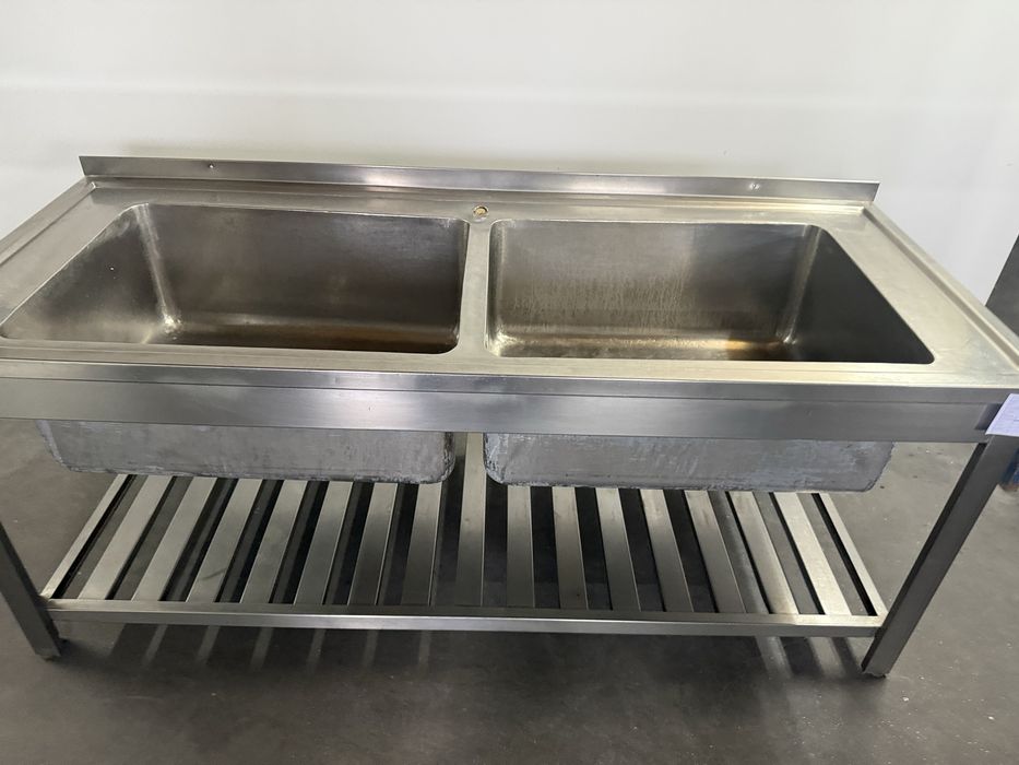 Bancada cozinha com duas cubas XXL