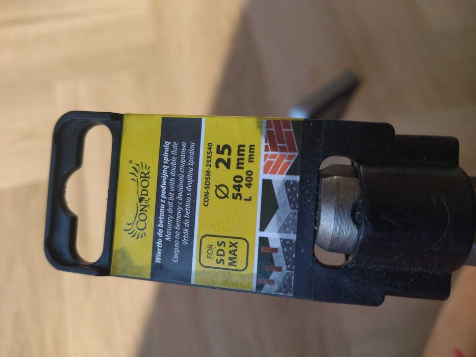 Nowe nieużywane wiertło do betonu SDS-Max 25 x 540 mm