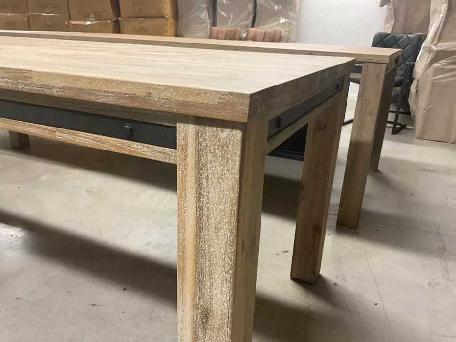 Stół drewniany Harlow 190x90cm - naturalne drewno