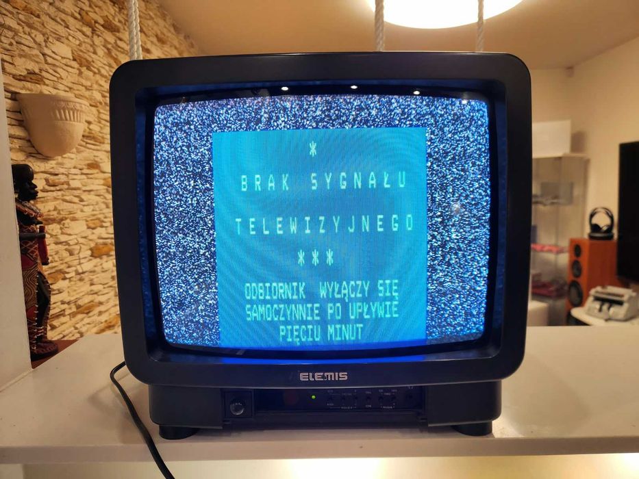 TELEWIZOR KINESKOPOWY ELEMIS 3750 TM 3750TM 14 CALI RETRO TV euro scart polskiej produkcji telewizorek + w zestawie ORYGINALNY PILOT