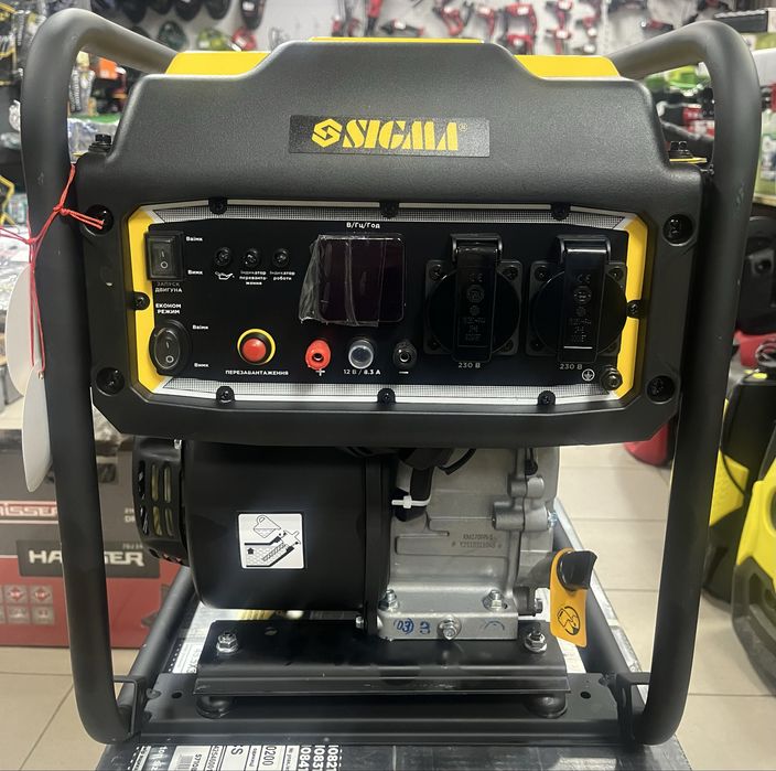 Генератор інверторний 4,0-4,5 кВт бензин SIGMA/ Мідь/ Гарантія 1 рік