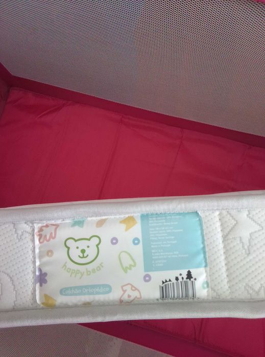 Cama viagem bébé "Zippy" + colchão ortopédico + roupa de cama
