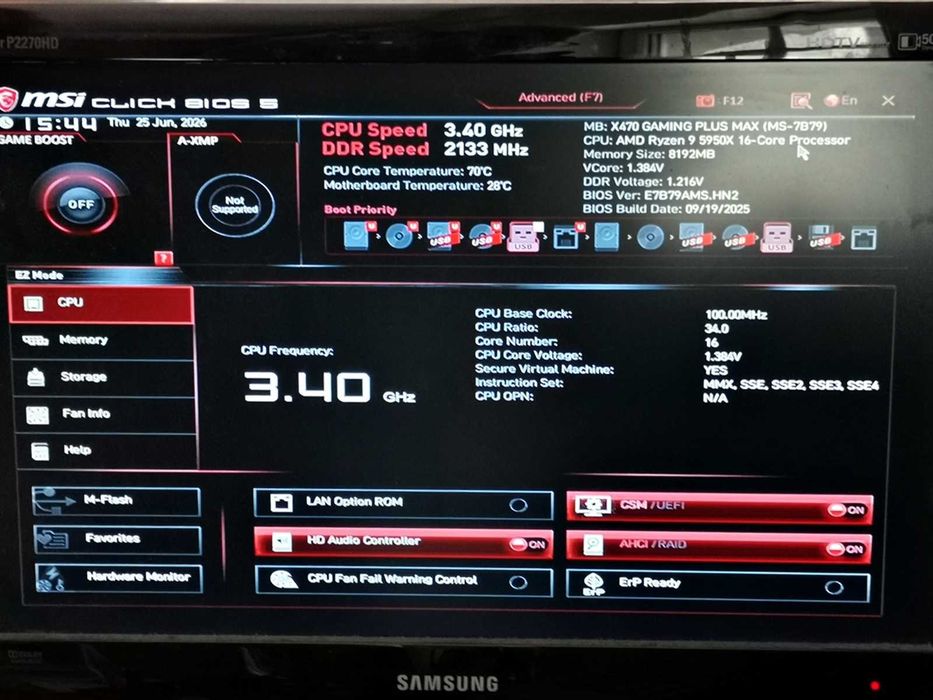 Płyta MSi x470 PLus MaX - Ryzen 9 5950x