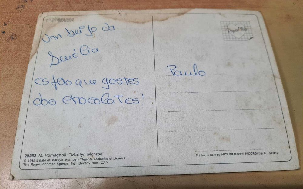 Postais Ilustrados de Marilyn Monroe e Sylvester Stallone