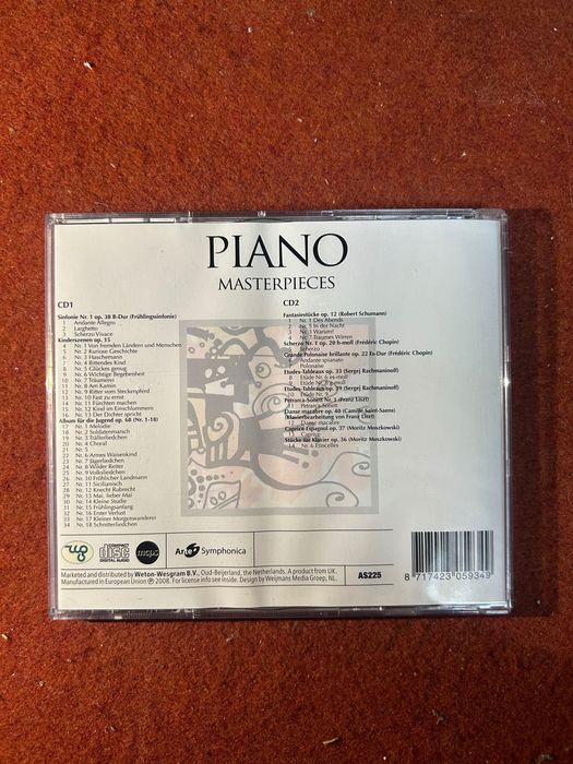 Cd  SCHUMANN, LISZT, CHOPIN Piano Masterpieces