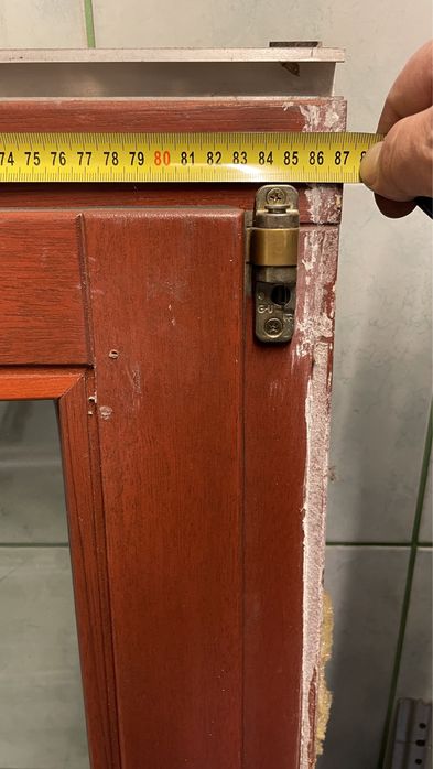 Okno drewniane Mahoń 124x87