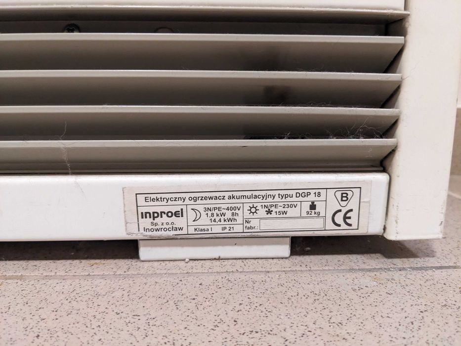 Dynamiczny piec akumulacyjny INPROEL typ DGP 18 i DGA 20