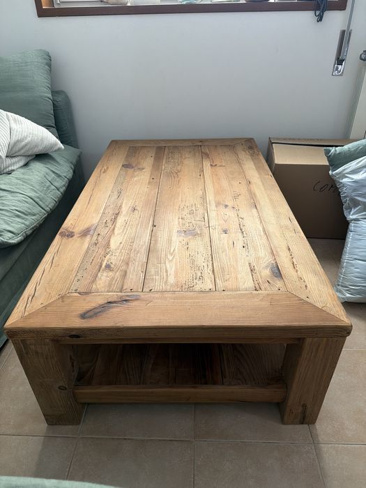 Mesa de centro madeira rustico