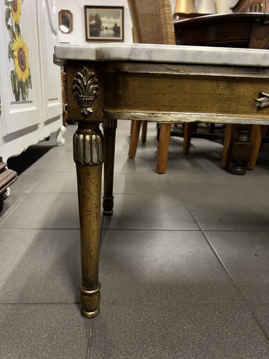 Ława drewniana z marmurowym blatem/Raty