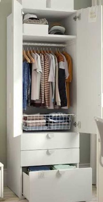 Zestaw mebli Ikea STUVA szafa x 2, regał niebieski używany Pszczółki