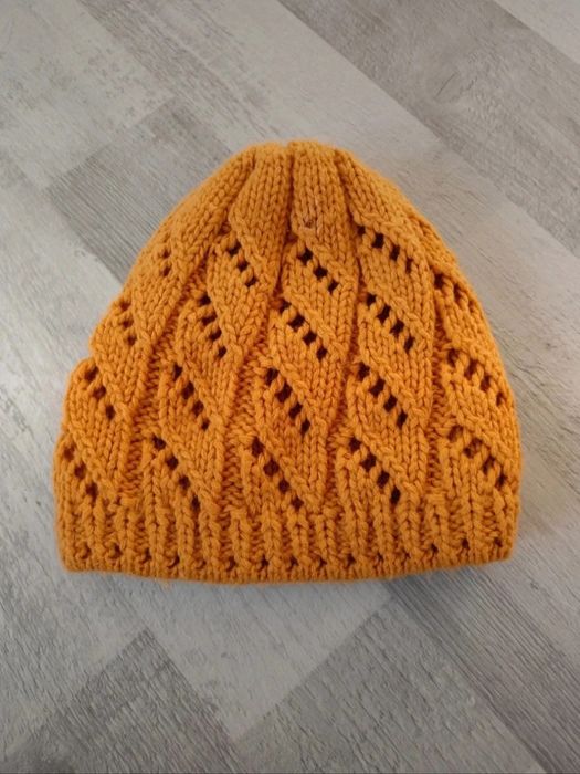 Czapka damska unisex musztardowa
