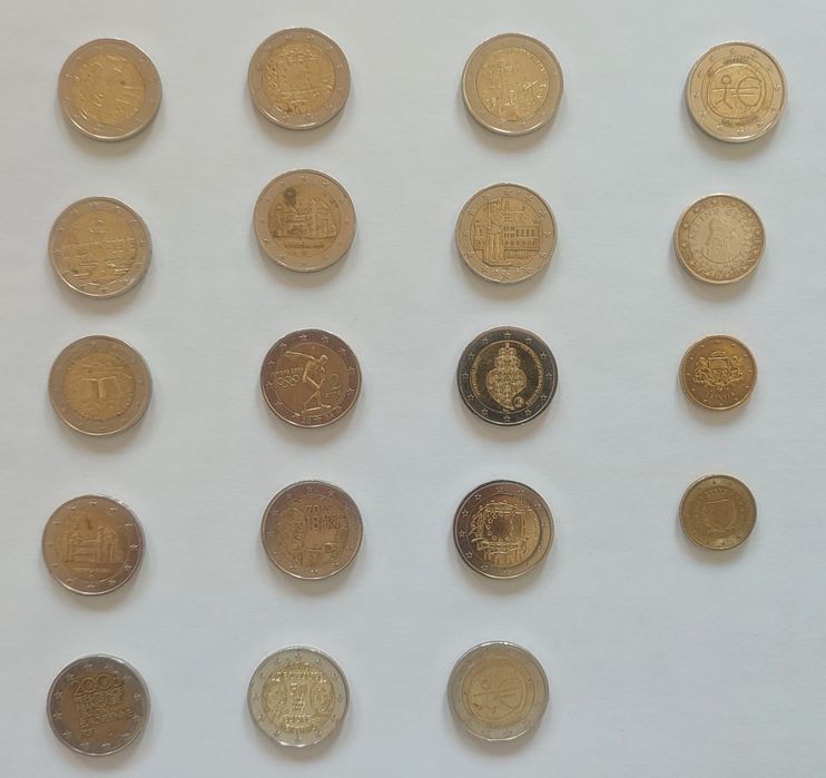 Diversas Moedas de Euro