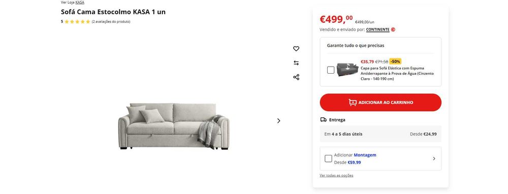 Sofá-Cama com 6 meses de uso! Confortável, compacto e com preço bom!