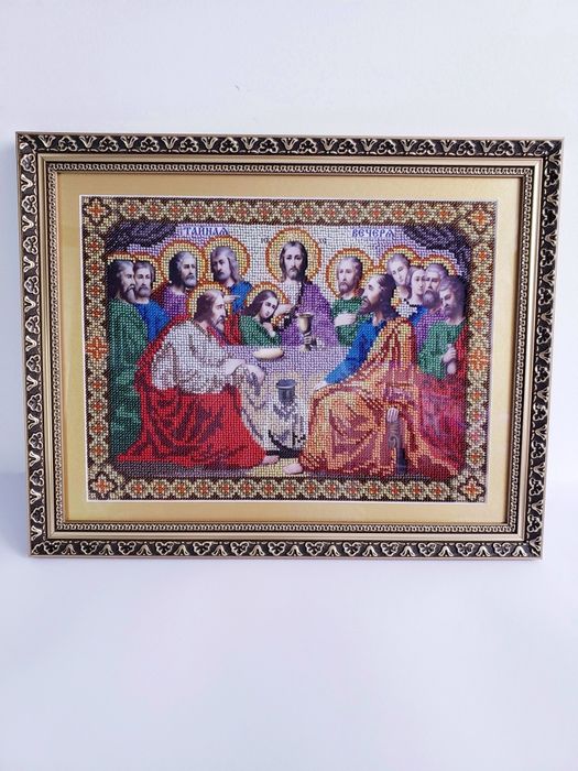 Ікона Свята Вечеря Тайна Вечеря Икона бісер бисер
