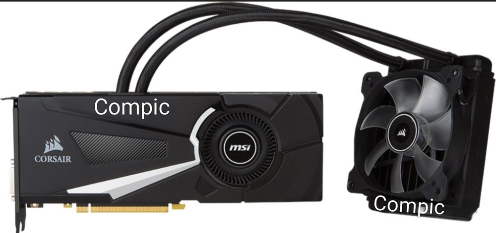 Холодна Msi GeForce GTX 1080 SEA HAWK X з Водяним Охолодженням