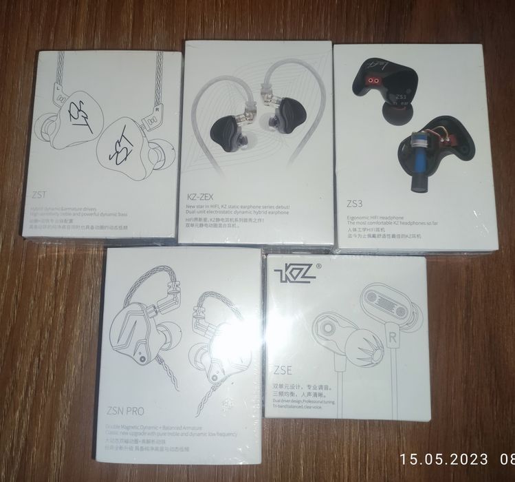 Навушники KZ (Knowledge Zenith) ZST таZEX все с микрофон